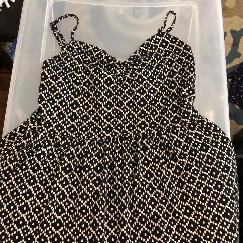 Loft Black & Cream Dress